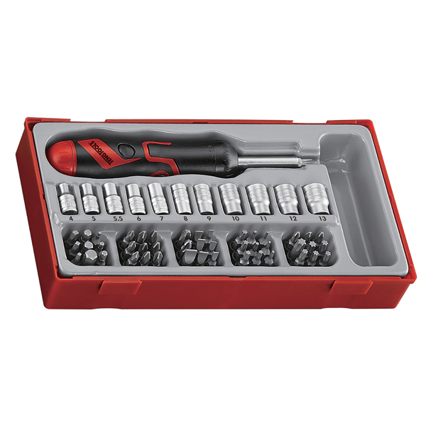 64pc MD Ratchet S/Driver Bits & Skt Set - TC-Tray